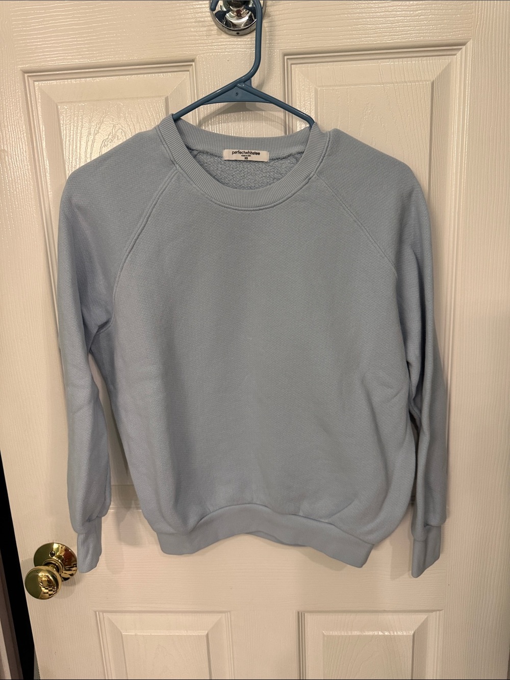 NEW perfectwhitetee Lennon Blue Crewneck Sweatshirt